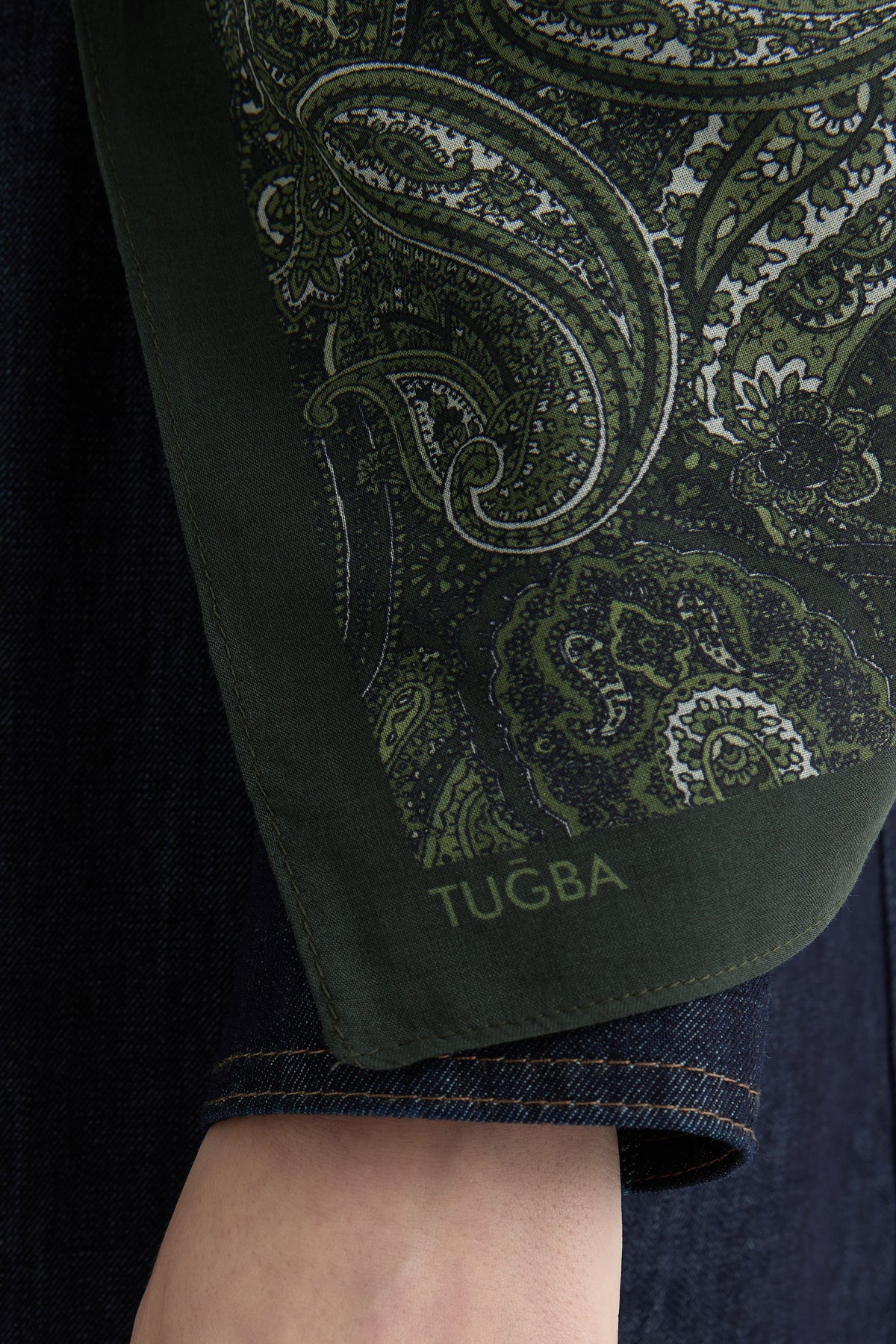 Dila Natural Şal - Yeşil TUGBA