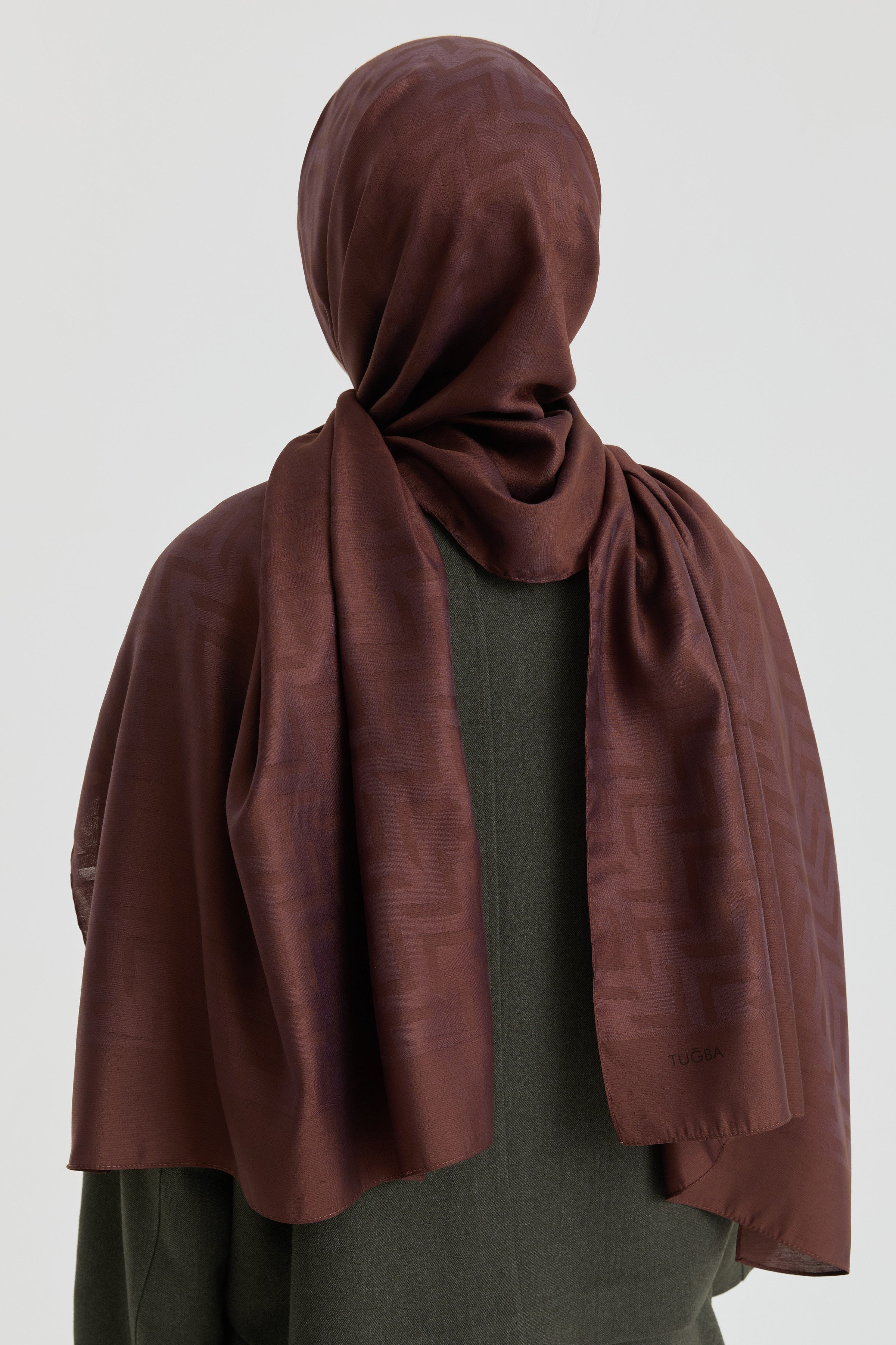 Deren Jakar Natural Şal - Kahve TUGBA