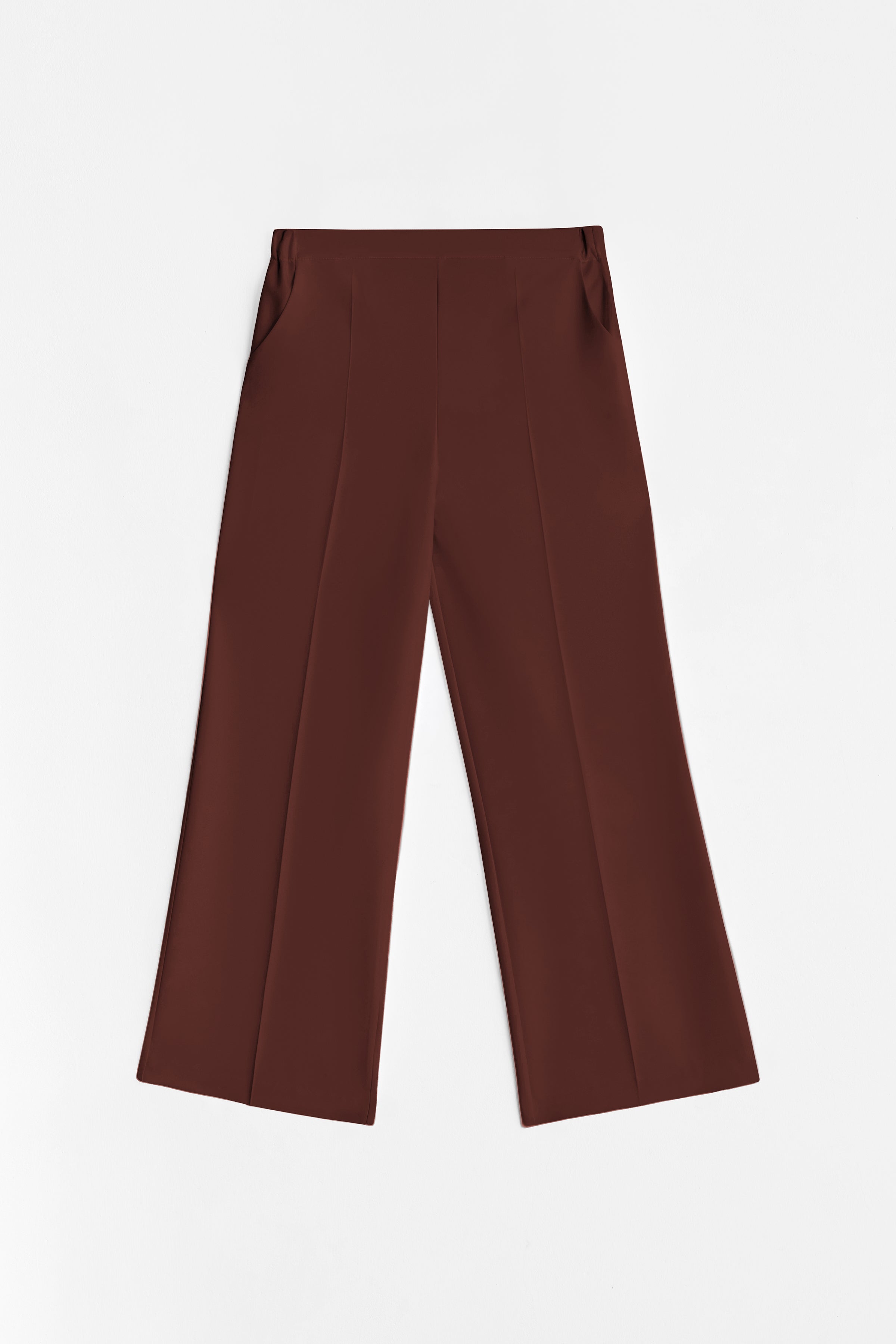 Beli Lastikli Culotte Pantolon - Kahve TUĞBA