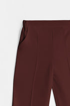 Beli Lastikli Culotte Pantolon - Kahve TUĞBA