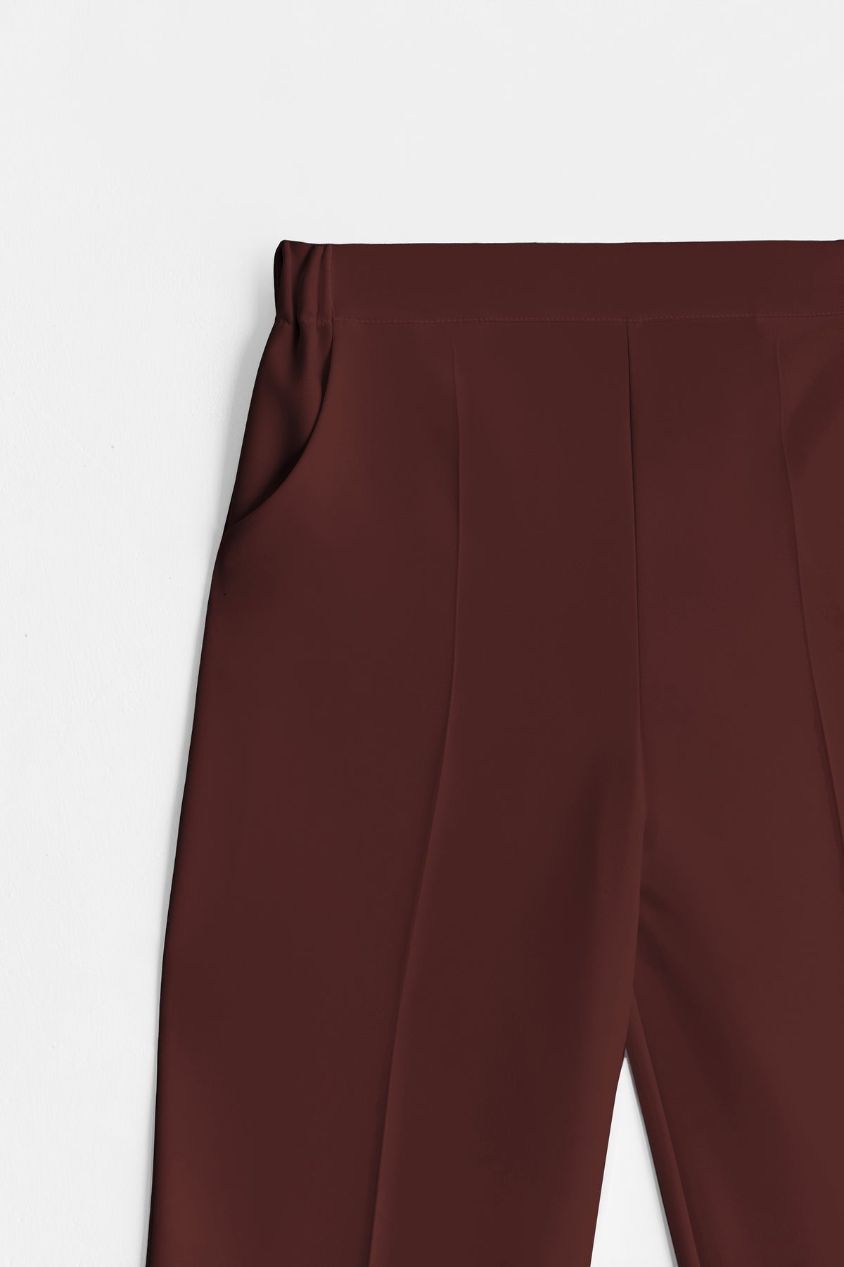 Beli Lastikli Culotte Pantolon - Kahve TUĞBA