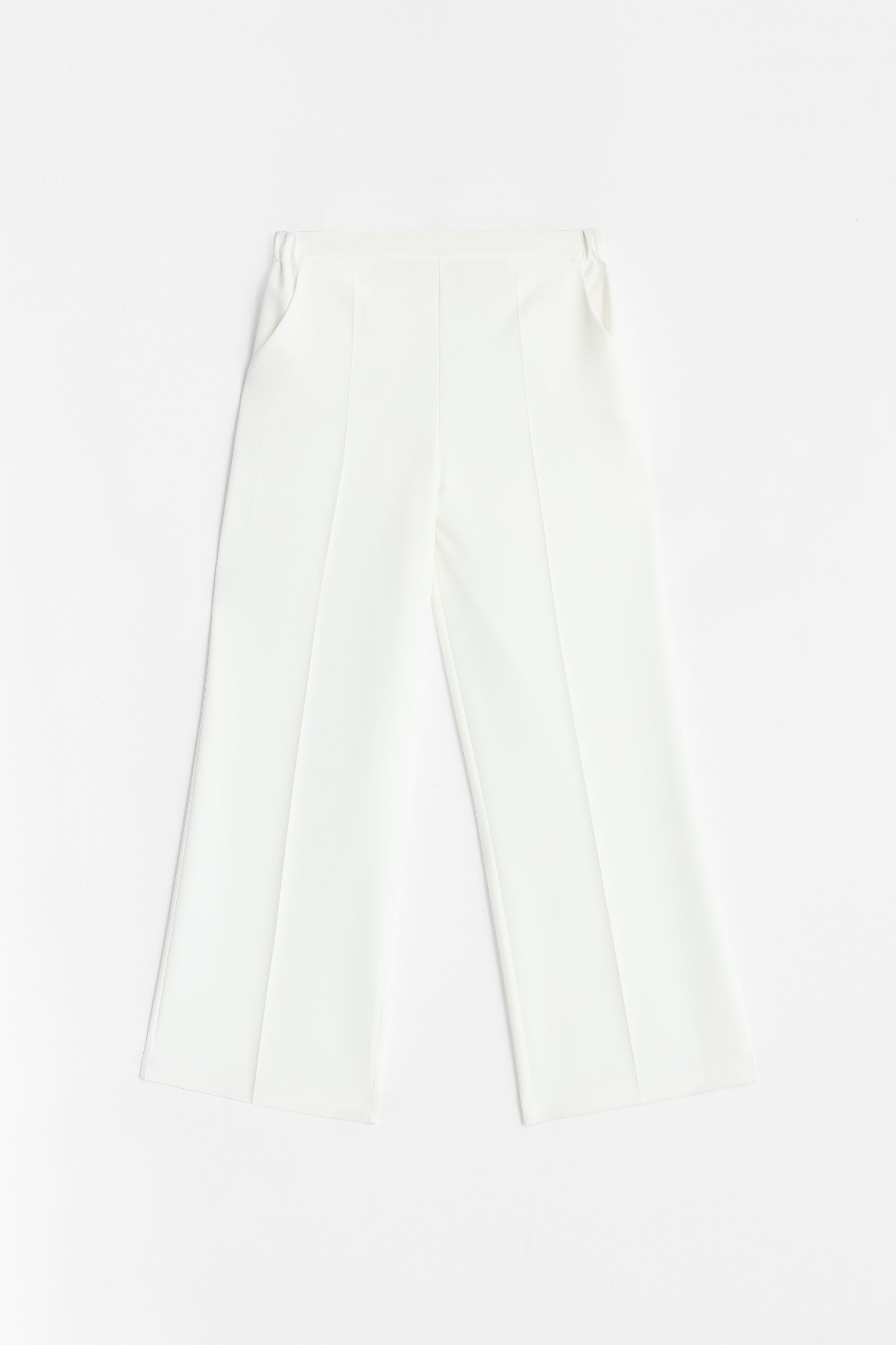 Beli Lastikli Culotte Pantolon - Ekru TUĞBA