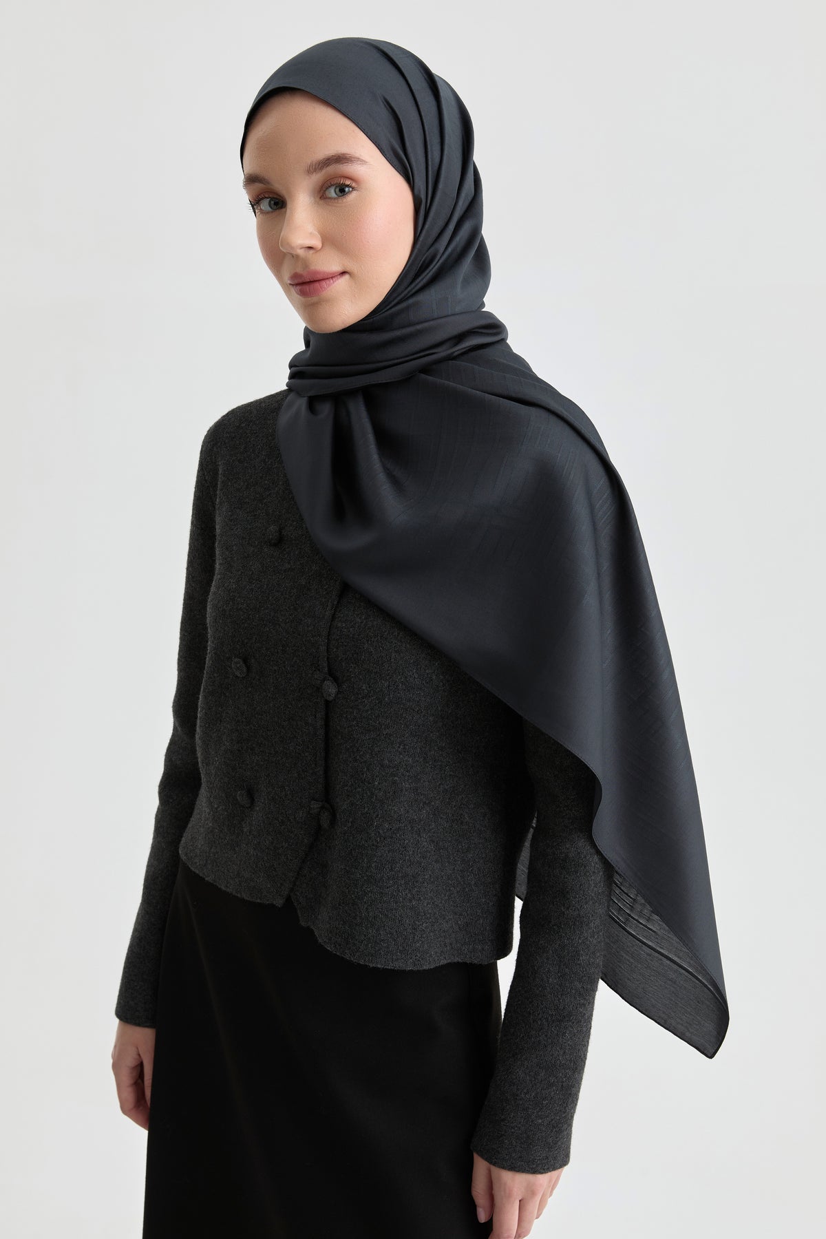 Chal Vega Jacquard Natural - Antracita