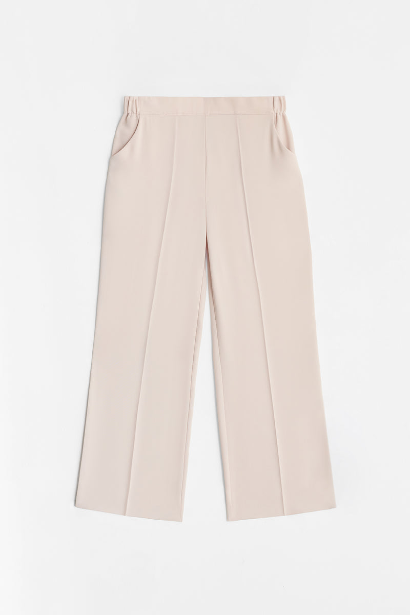 Beli Lastikli Culotte Pantolon - Bej TUĞBA