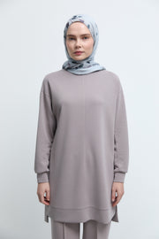 Kolları Taşlı Tunik - Vizon TUĞBA