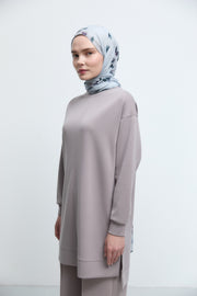 Kolları Taşlı Tunik - Vizon TUĞBA