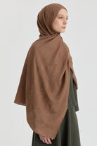 Efsun Jakar Şal - Açık Kahve TUGBA