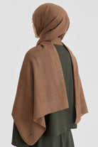 Efsun Jakar Şal - Açık Kahve TUGBA