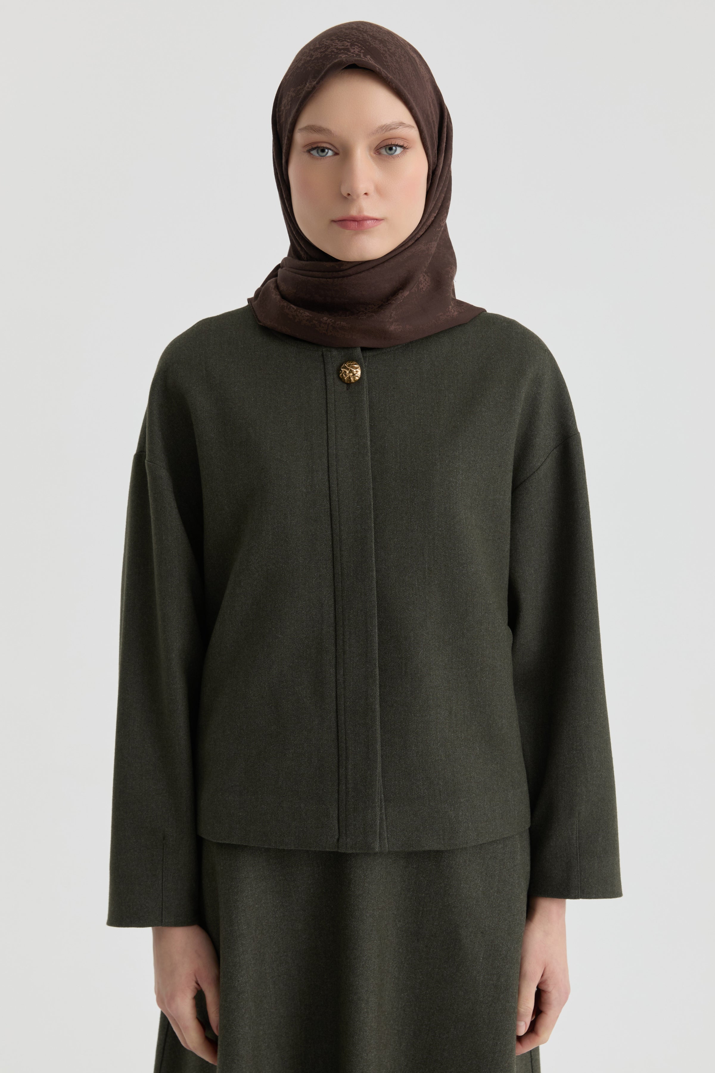 Efsun Jakar Eşarp - Kahve TUGBA