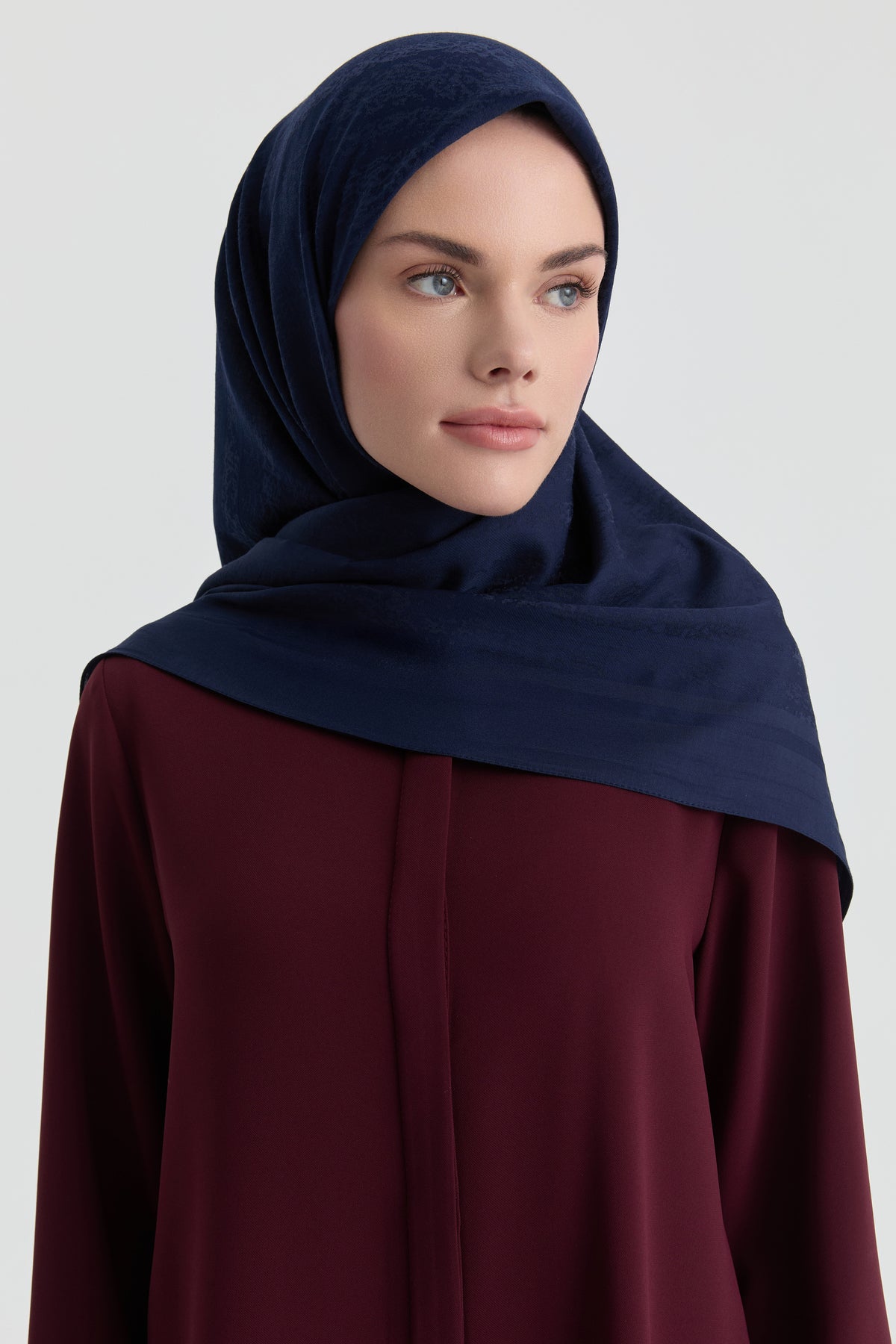 Efsun Jakarlı Natural Eşarp - Lacivert