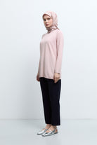 Havuç Paça Basic Pantolon - Lacivert TUĞBA