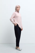 Havuç Paça Basic Pantolon - Lacivert TUĞBA