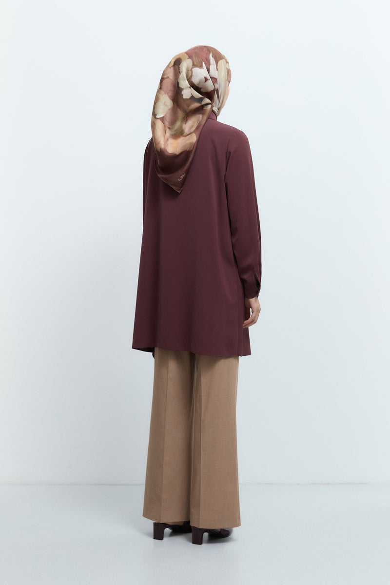 Arkası Lastikli Pantolon - Camel TUĞBA