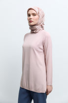 Sıfır Yaka Tunik - Pembe TUĞBA