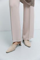 Beli Lastikli Culotte Pantolon - Bej TUĞBA
