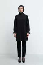Beli Lastikli Basic Pantolon - Siyah TUĞBA