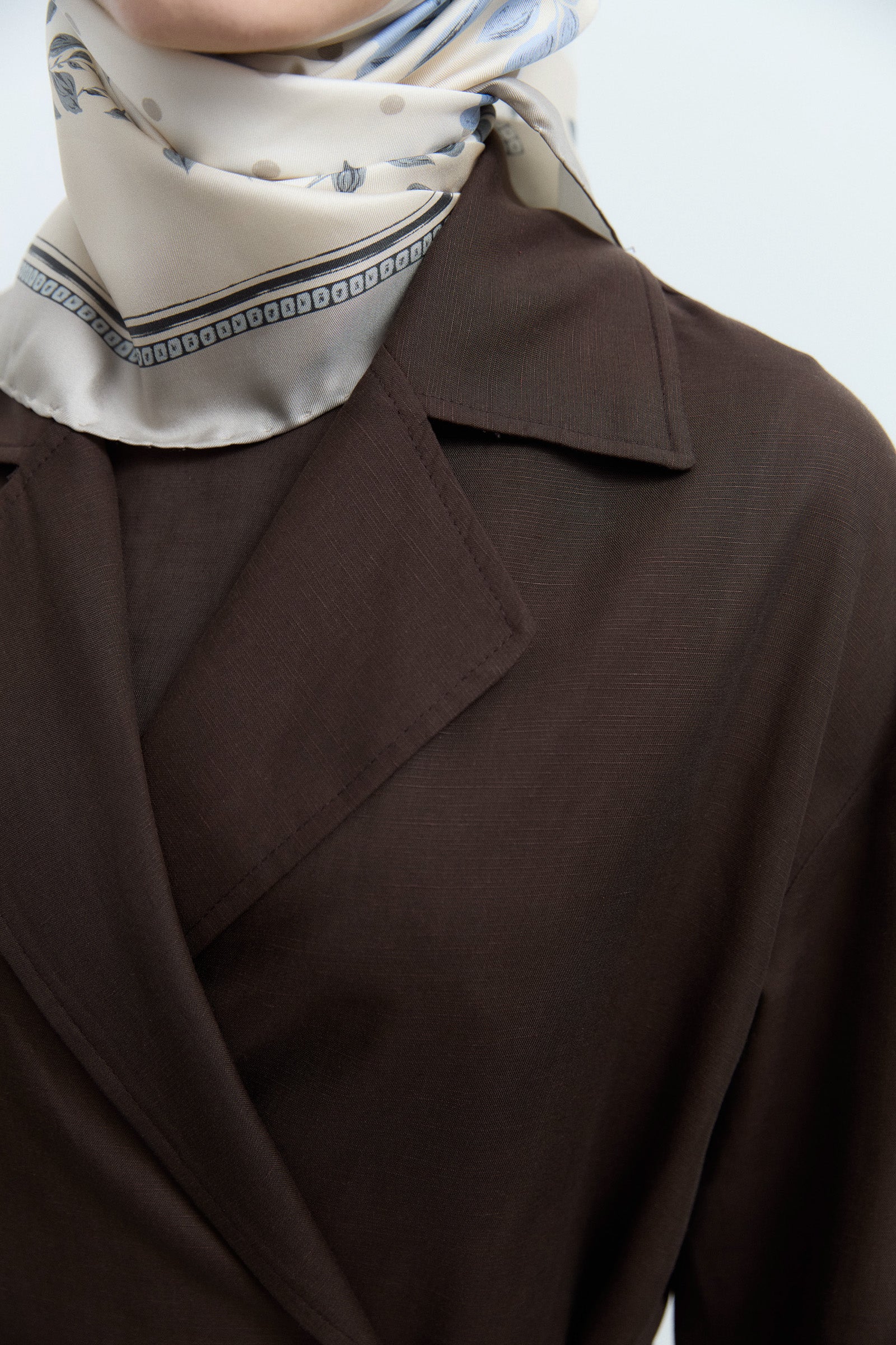 Side-Tie Trench Coat - Dark Brown – TUĞBA
