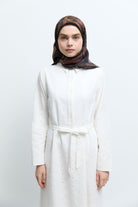 Taharri Twill İpek Eşarp - Acı Kahve TUĞBA