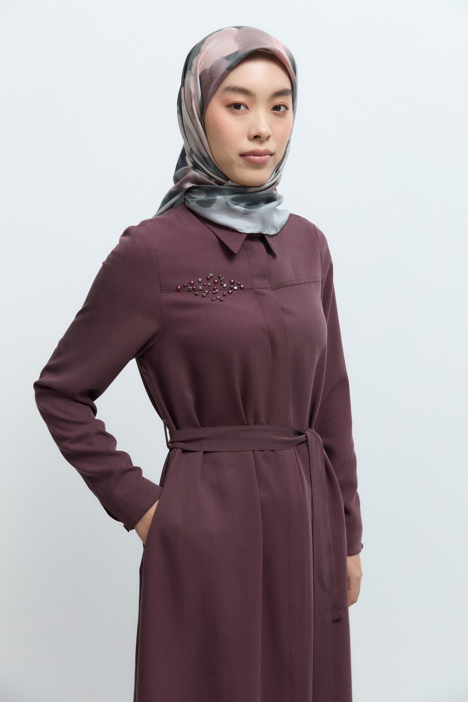 Belted Tunic - Plum – TUĞBA