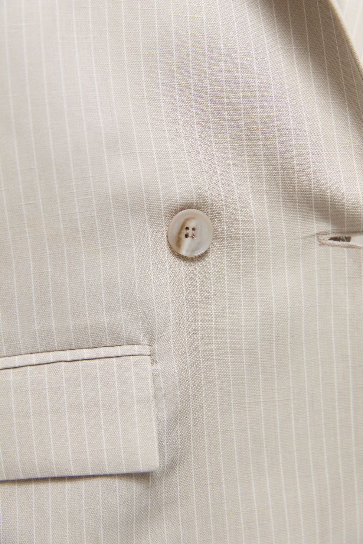 Lyocell Karışımlı Kruvaze Ceket - Bej TUĞBA