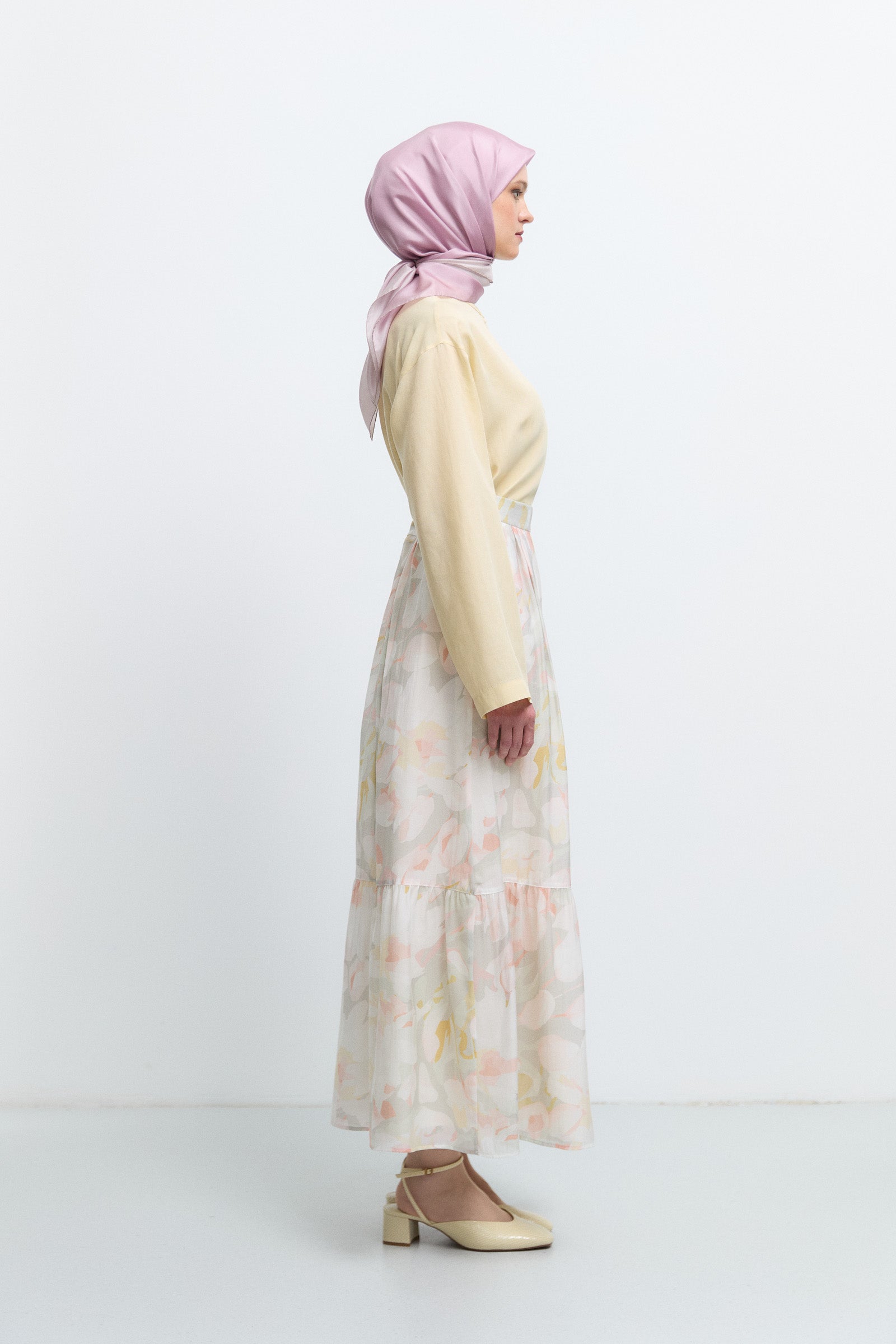 Soft Patterned Pleated Skirt - Mint – TUĞBA
