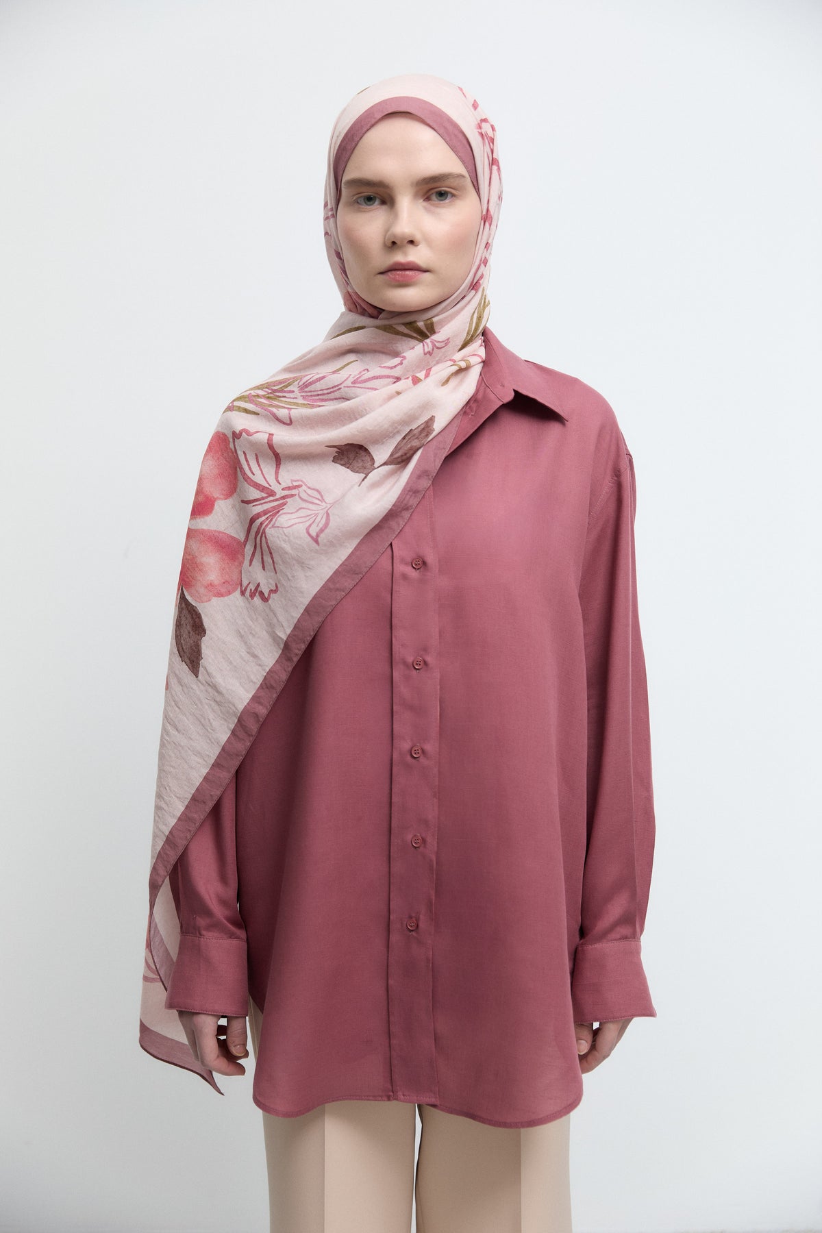 Lalin Natural Şal - Pembe TUĞBA