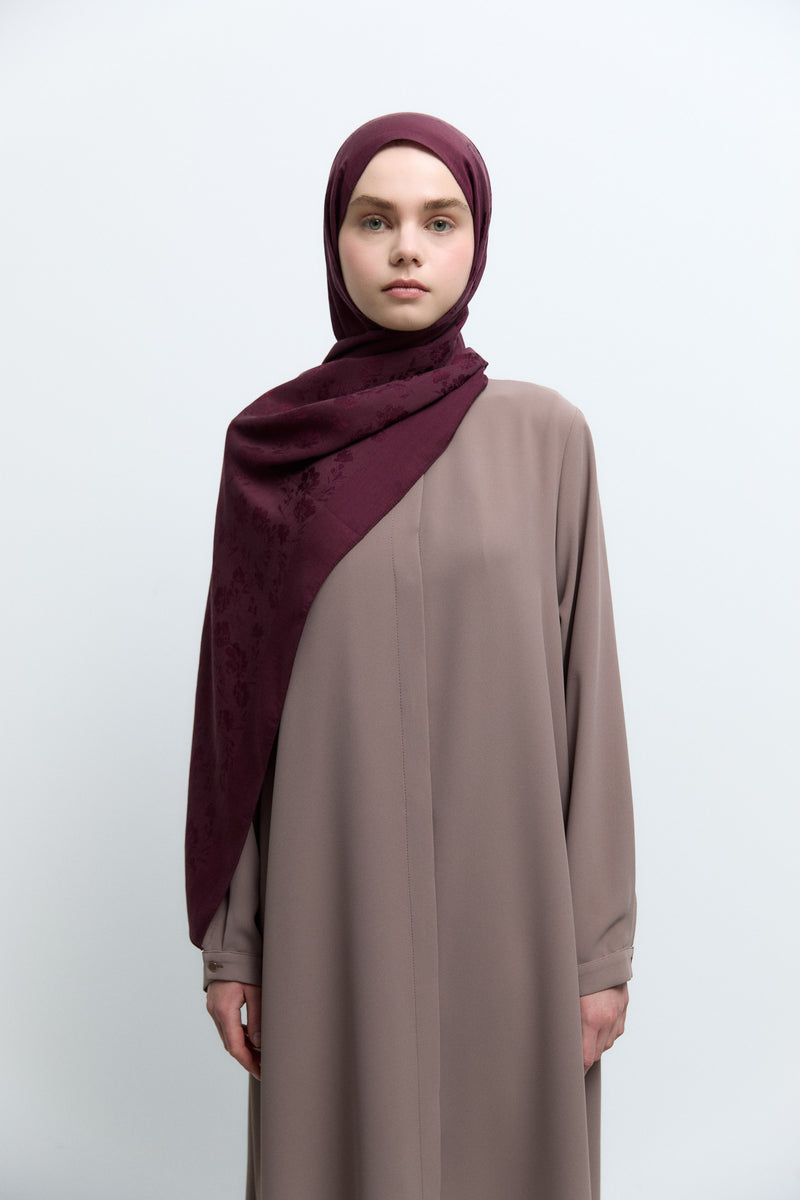 Bera Natural Jakar Şal - Bordo TUĞBA