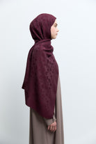 Bera Natural Jakar Şal - Bordo TUĞBA