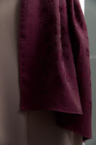 Bera Natural Jakar Şal - Bordo TUĞBA