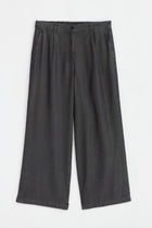 100% Lyocell Pleated Trousers - Grey