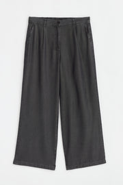 100% Lyocell Pleated Trousers - Grey