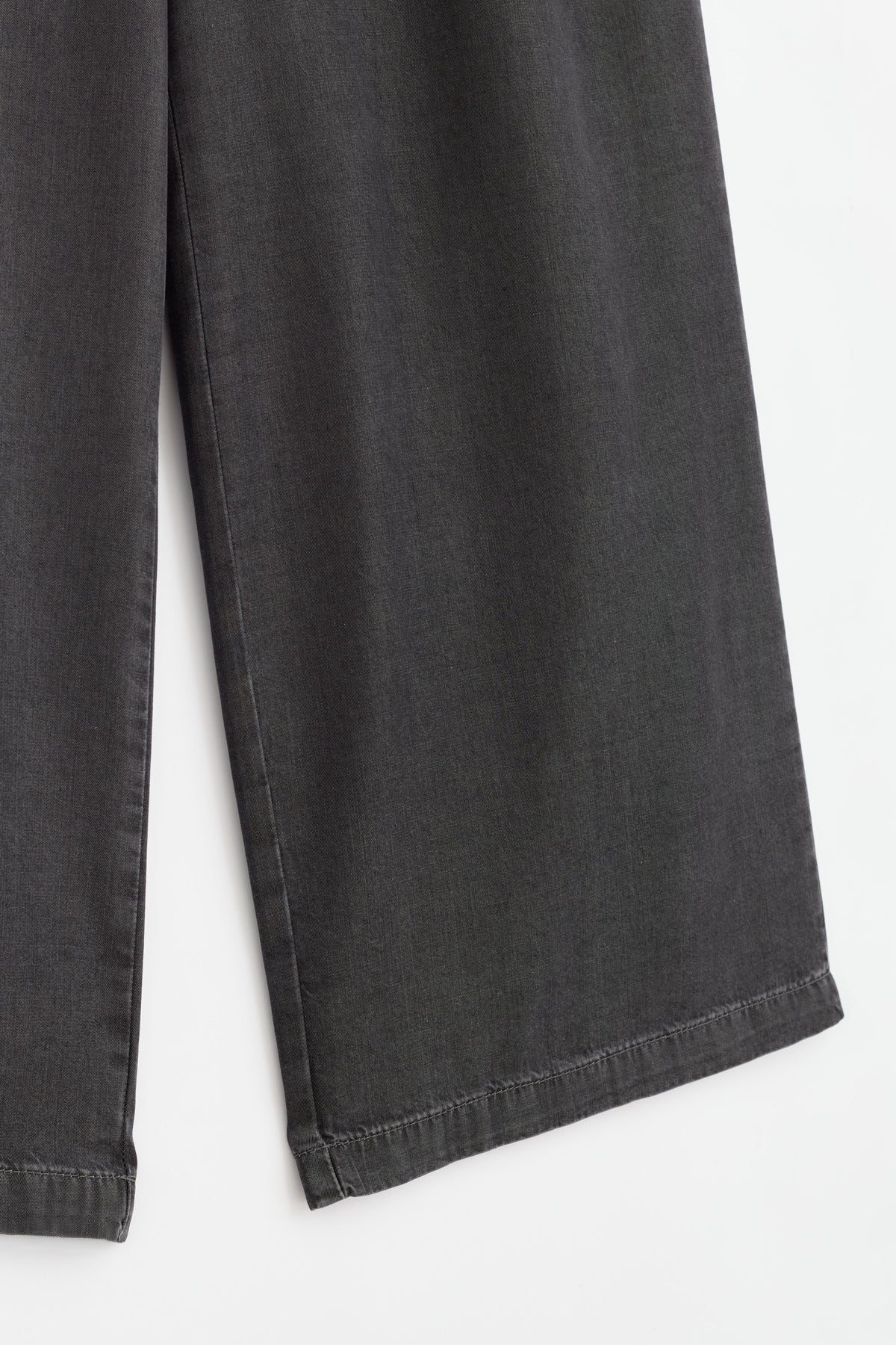 100% Lyocell Pleated Trousers - Grey