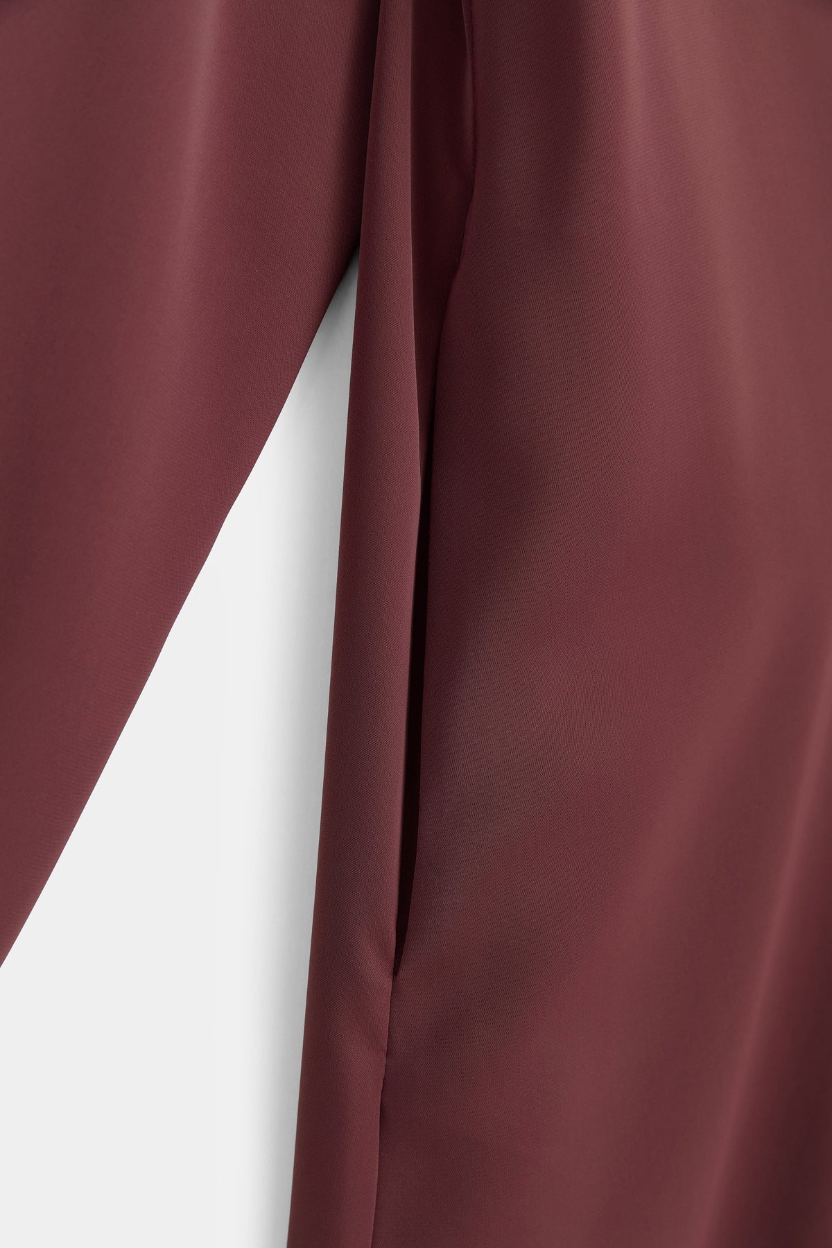 Shirt Collar Loose Fit Abaya - Plum
