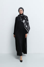 Asimetrik Kesim Kaftan Takım - Siyah TUĞBA