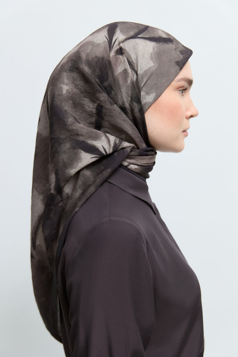 Hare Viskon Karışım Natural Eşarp - Kahve TUĞBA