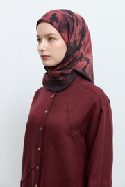 Hare Viskon Karışım Natural Eşarp - Bordo TUĞBA