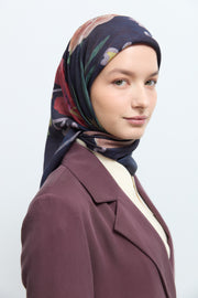 Lalin Viskon Karışımlı Natural Eşarp - Lacivert TUĞBA