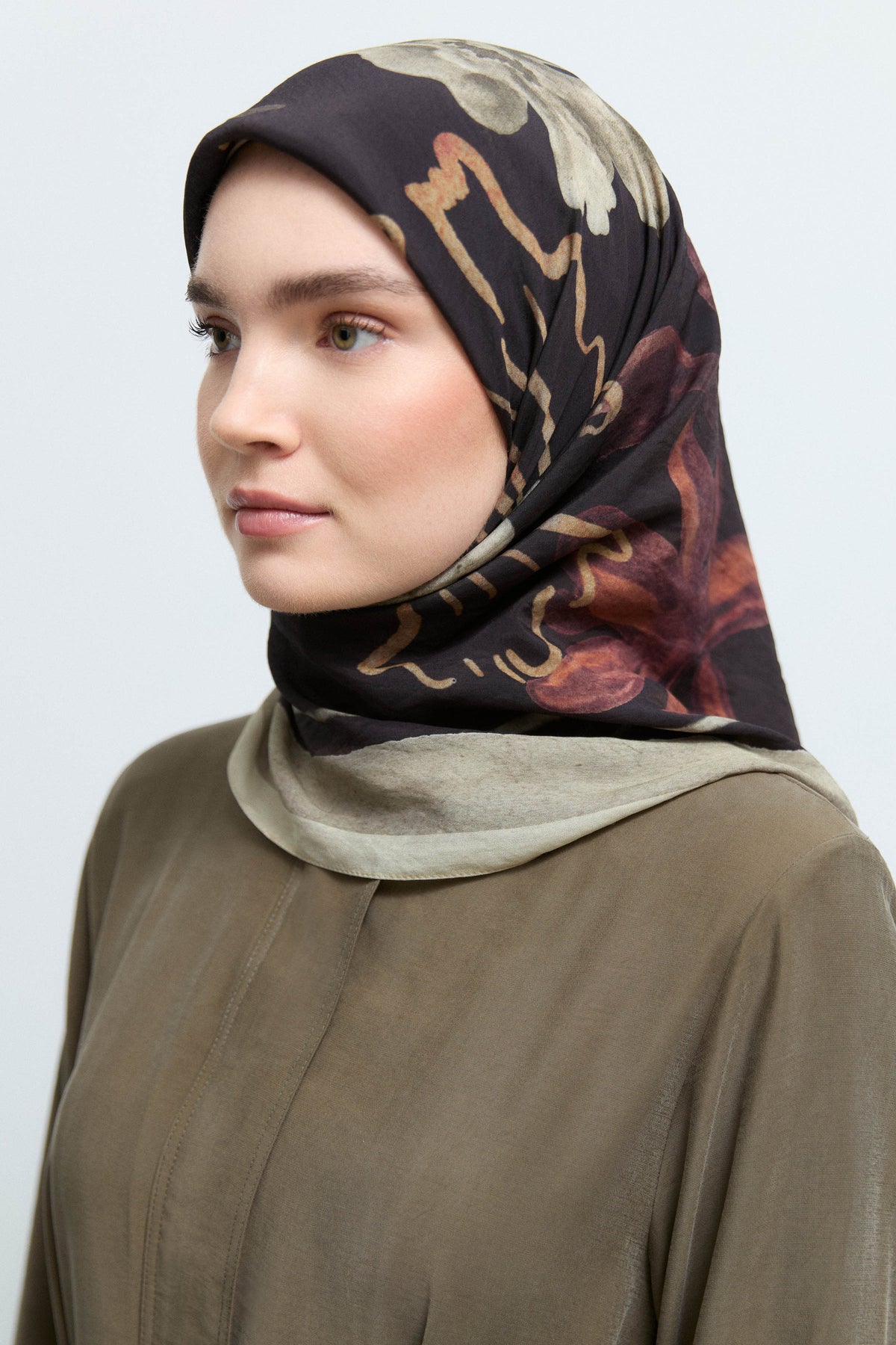 Lalin Viskon Karışımlı Natural Eşarp - Siyah TUĞBA