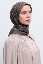 Arya %100 İpek Eşarp - Kahve TUĞBA