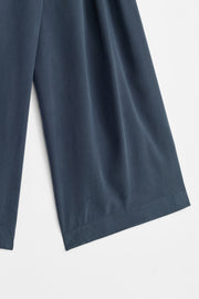 %100 Lyocell Şalvar Görünümlü Pantolon - Lacivert TUĞBA