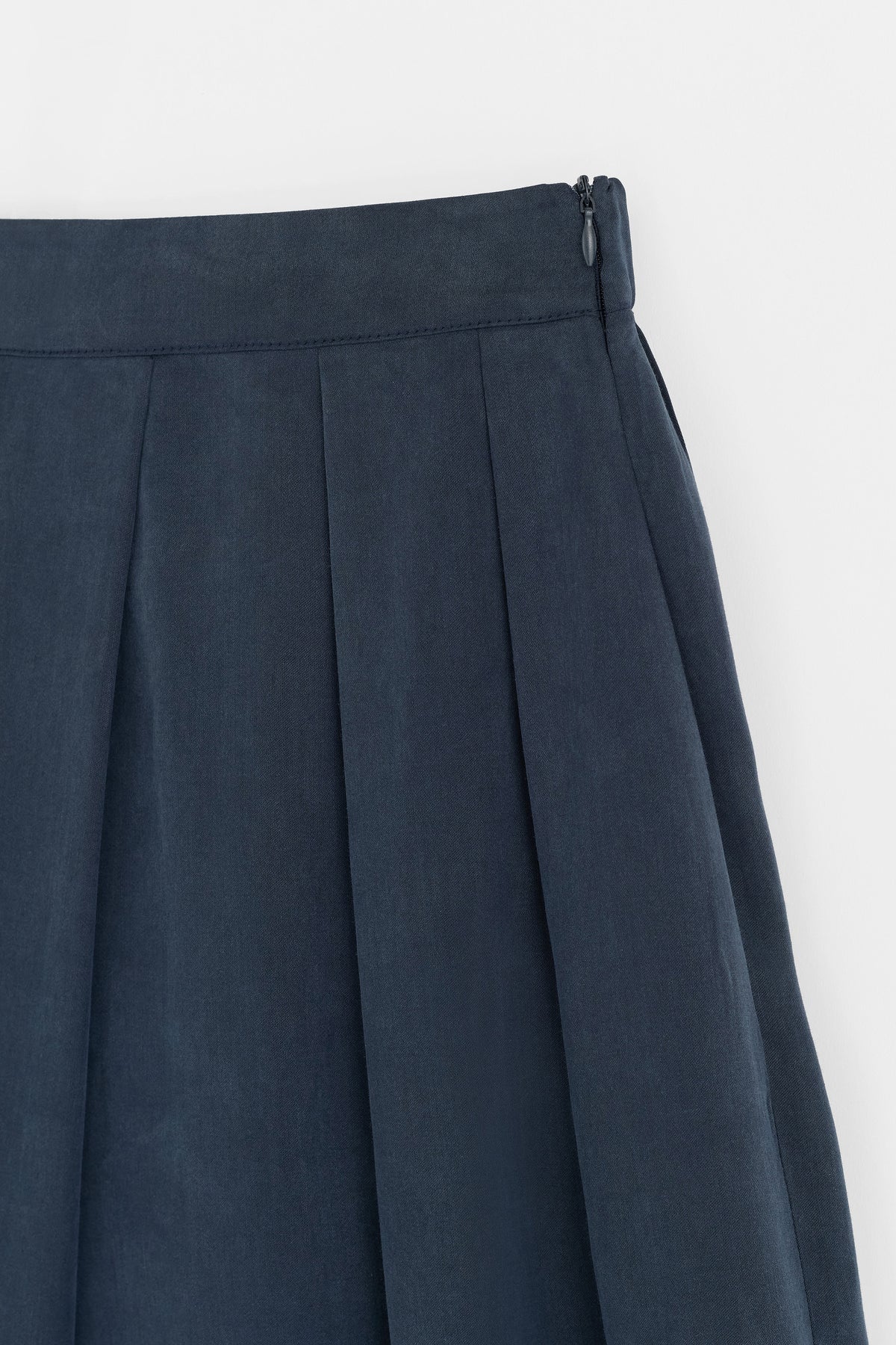 %100 Lyocell Şalvar Görünümlü Pantolon - Lacivert TUĞBA