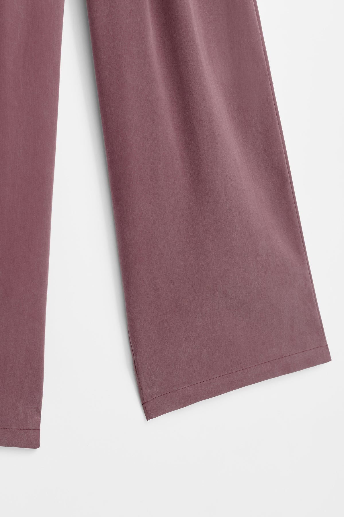 %100 Lyocell Yan Cepli Rahat Pantolon - Bordo TUĞBA