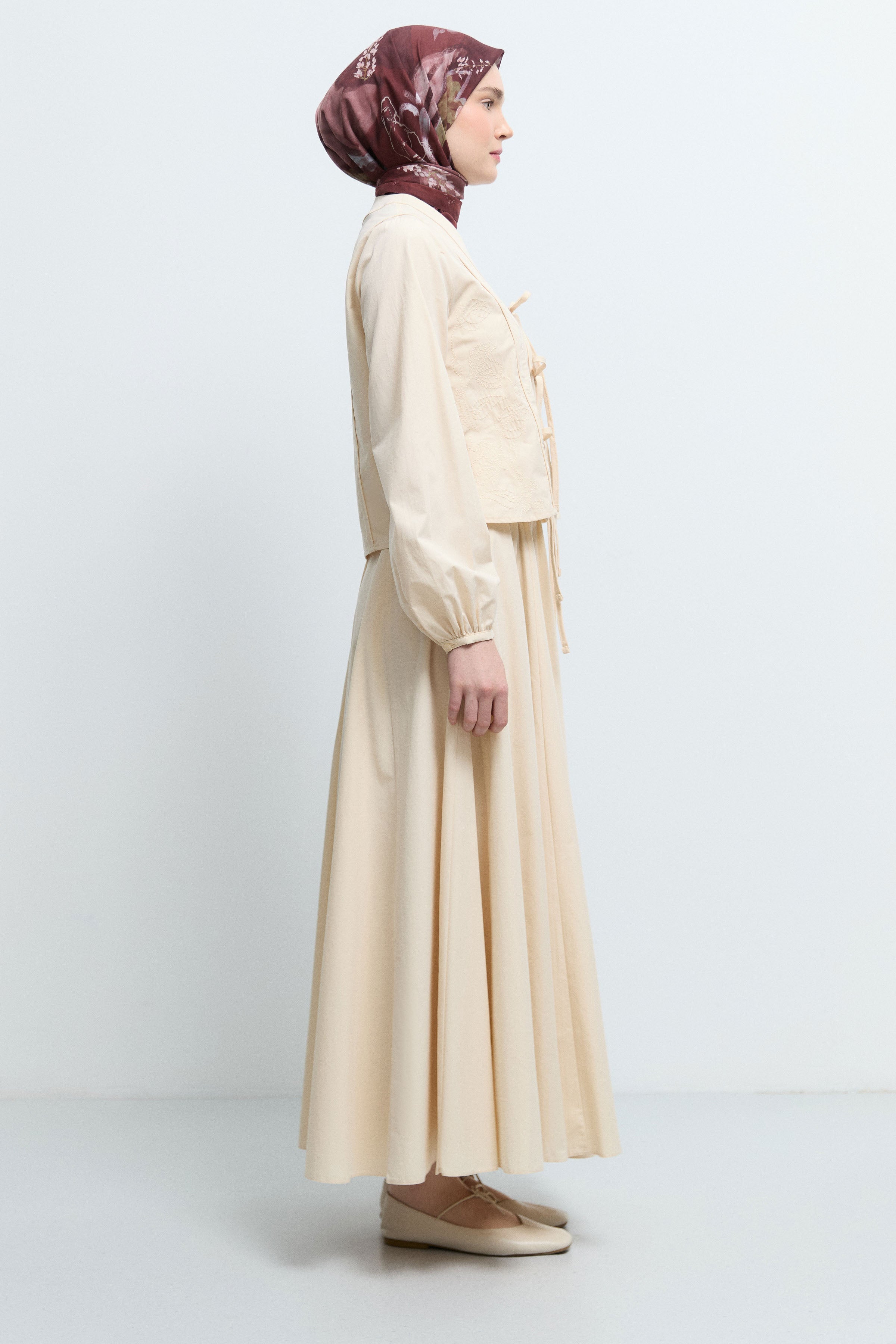 100 Pamuk Bağlamalı Kimono - Vanilya – TUĞBA