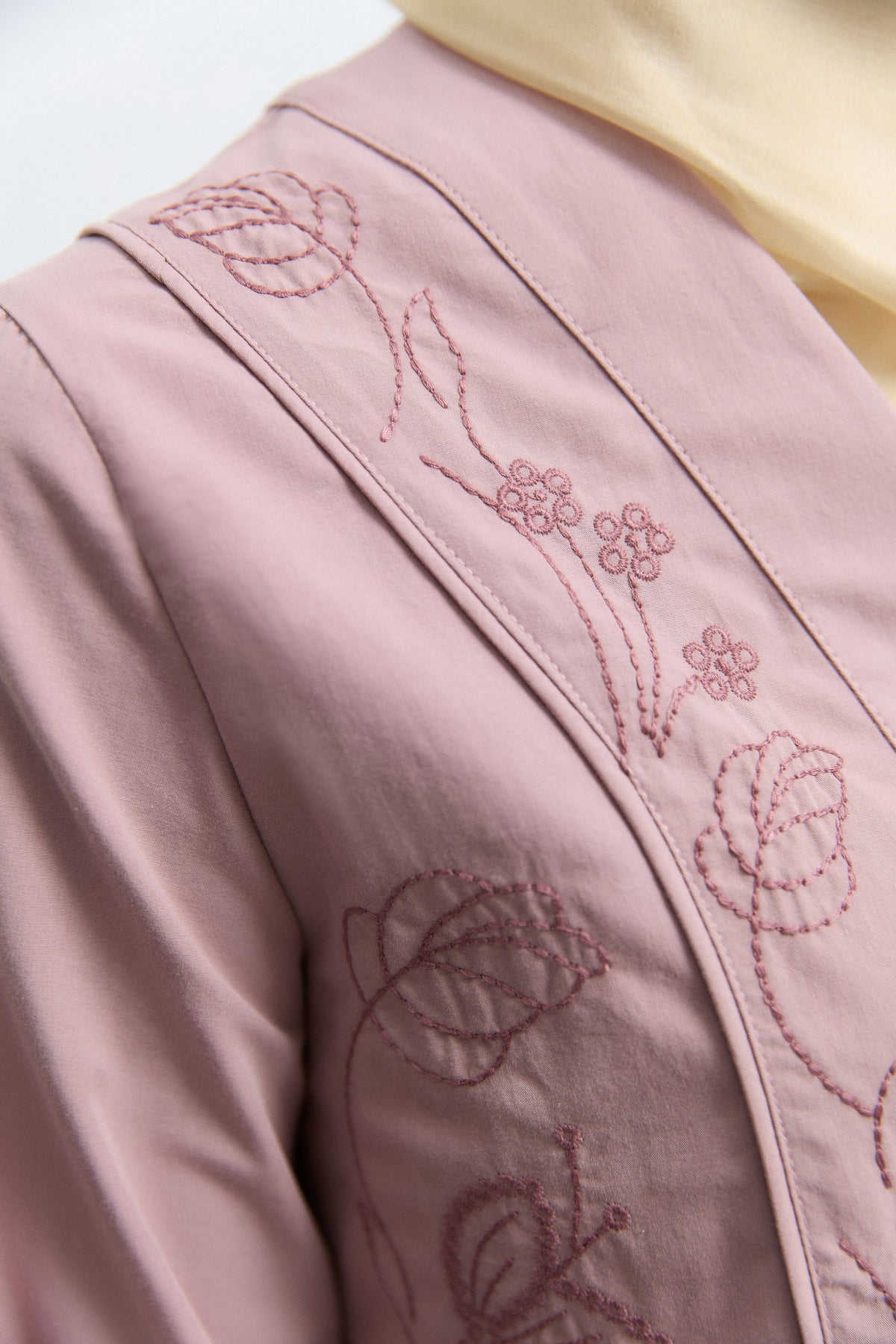 %100 Pamuk Bağlamalı Kimono  - Pudra TUĞBA