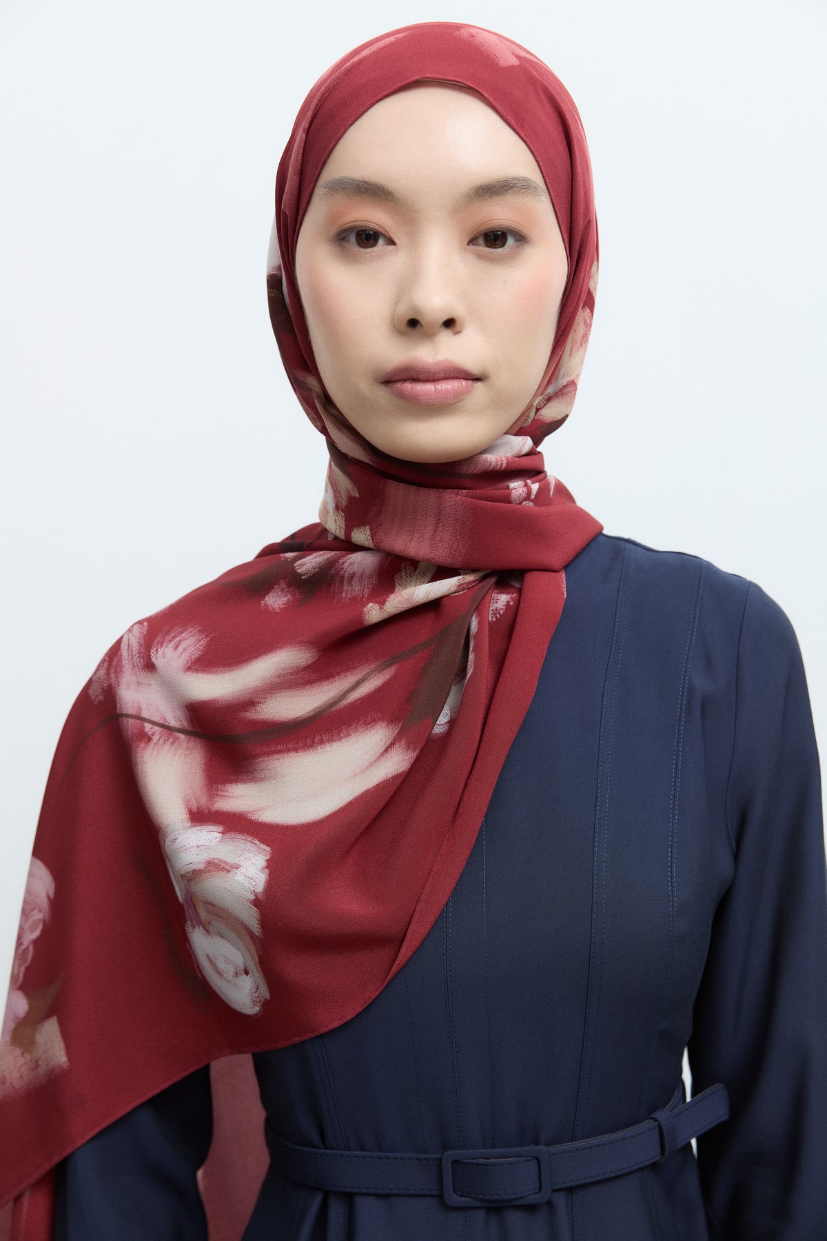 Dildade 100% Crepe Silk Shawl - Red
