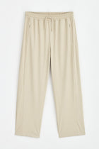 Elastic Waist Trousers - Beige
