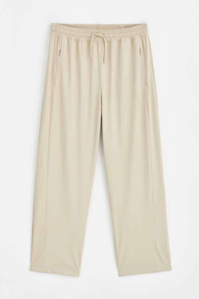 Elastic Waist Trousers - Beige