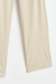 Elastic Waist Trousers - Beige