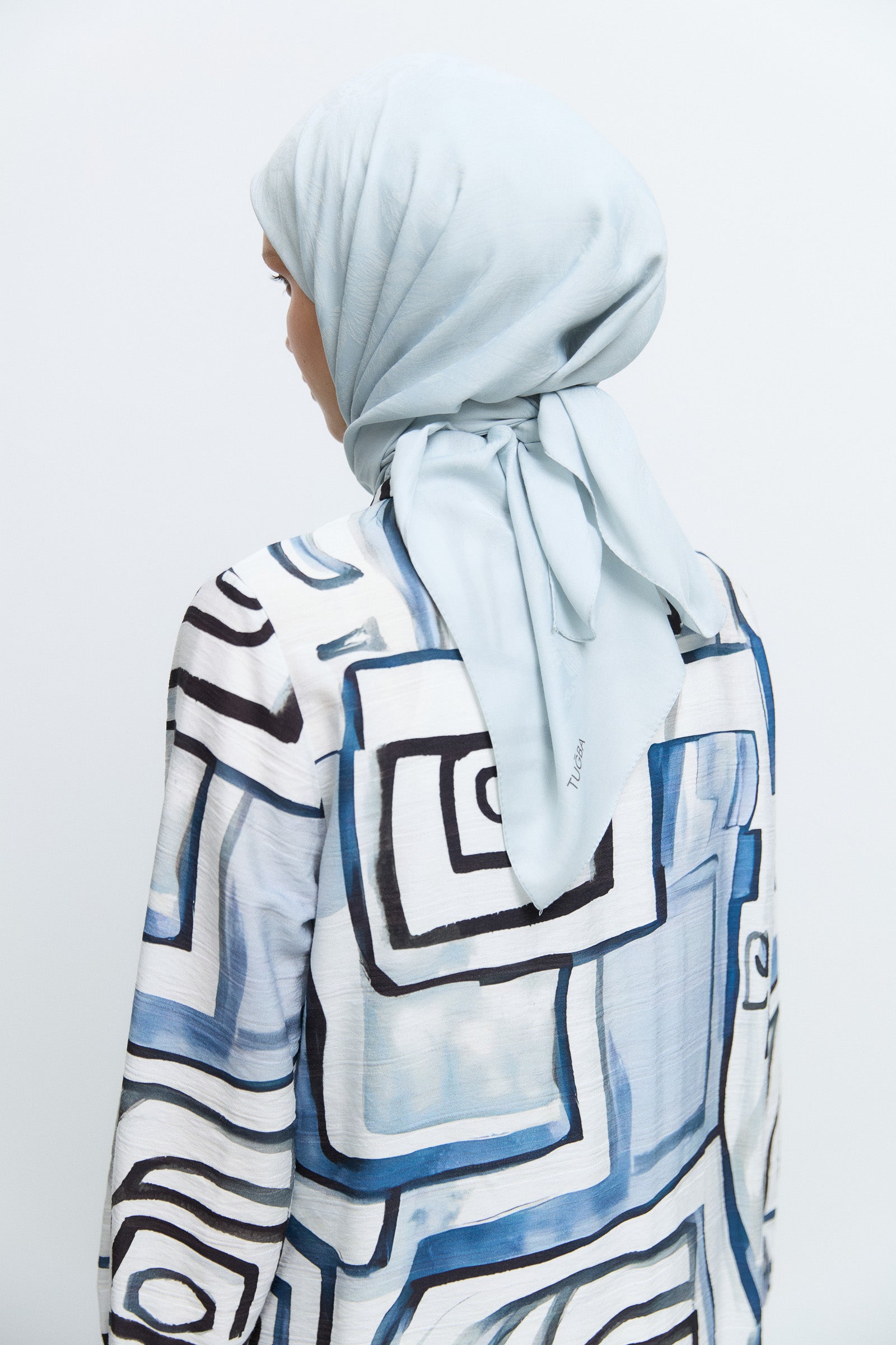 Açelya Cotton Blend Jacquard Natural Scarf - Ice – TUĞBA