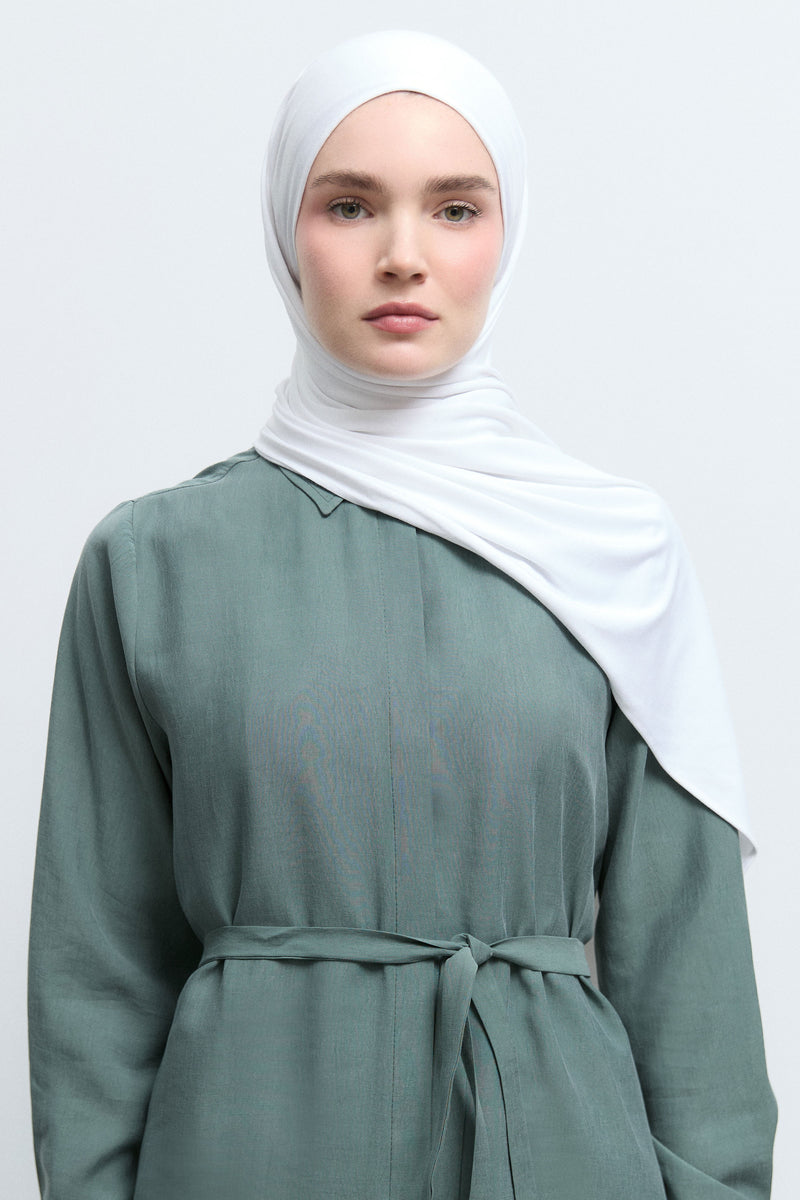 Bambu Karışım Natural Şal - Beyaz TUĞBA